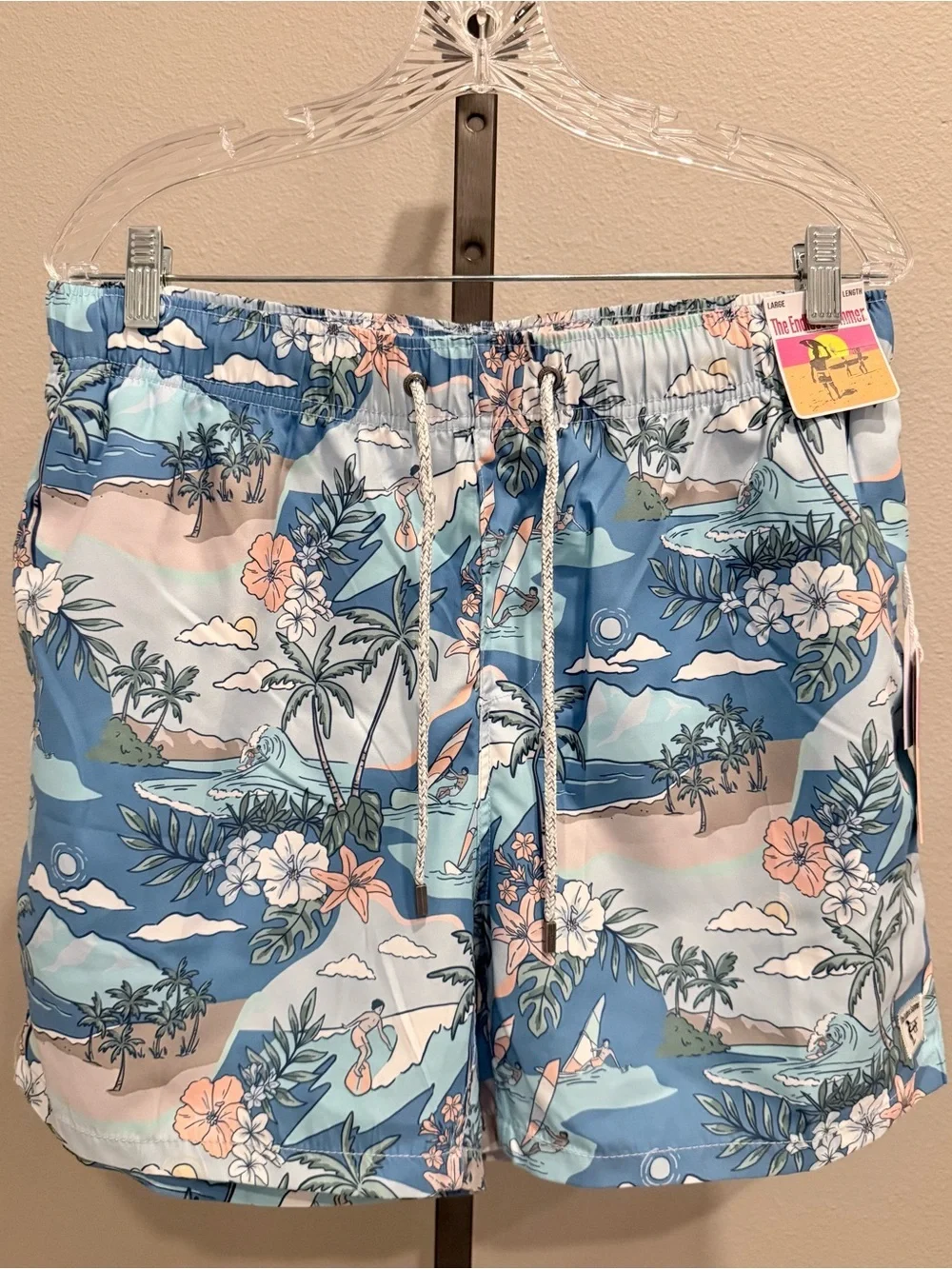 NWT The Endless Summer men’s size large swim trunks